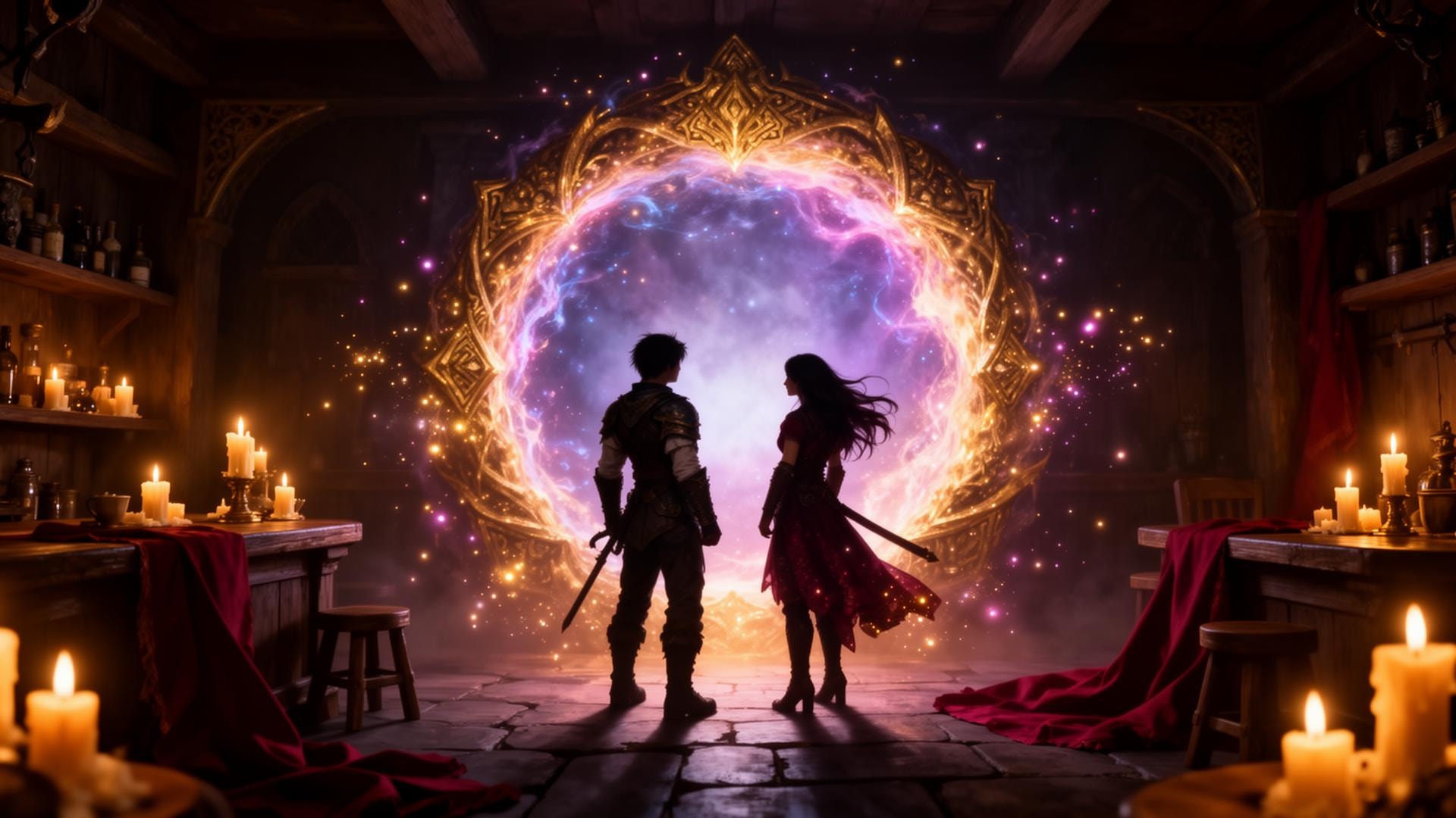 Fantasy background with mystical atmosphere